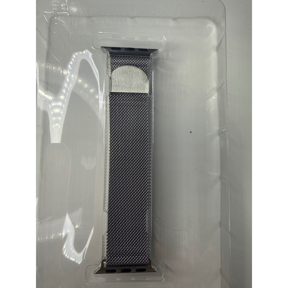 WITHit Silver Stainless Steel Mesh Band for 38mm 40mm Apple Watch Milanese Loop